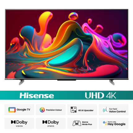Hisense 50" Bezelless Dolby Vision 4K UHD Smart LED Voice Control Google DTS TV